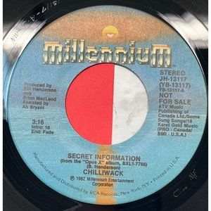 Chilliwack Secret Information 45 Rock Promo VG+ Millenium 13117